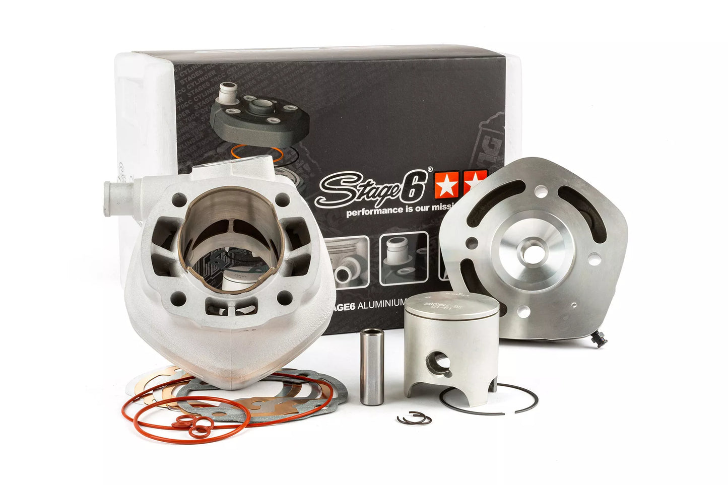 Stage6 Racing MK2 70cc Cylinderkit - Minarelli Horisontell LC - 12mm